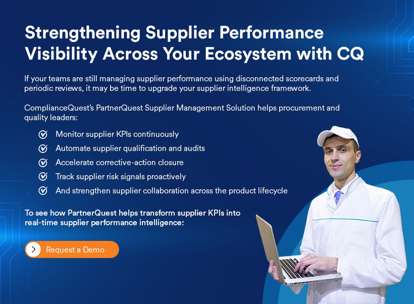 Continuous supplier monitoring