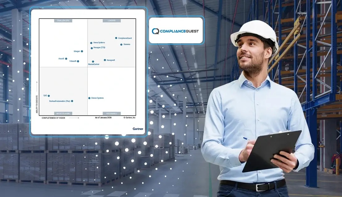 ComplianceQuest Named a Leader in the 2026 Gartner® Magic Quadrant™ for Quality Management System Software
