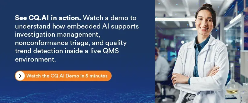 AI for medical device quality teams