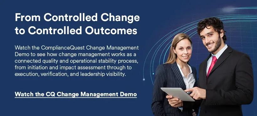 prevent quality problems with change control