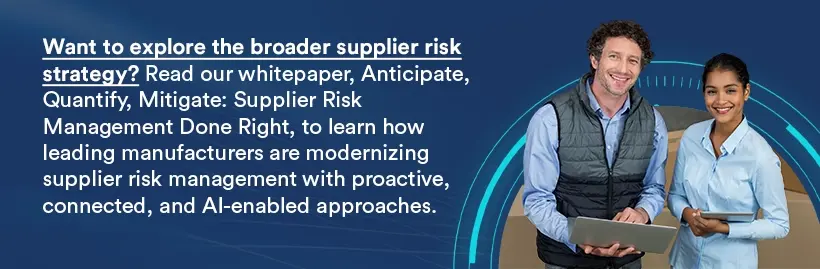 Proactive supplier risk management