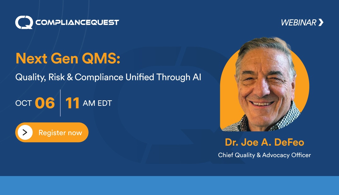 Next Gen QMS: Quality, Risk & Compliance Unified Through AI