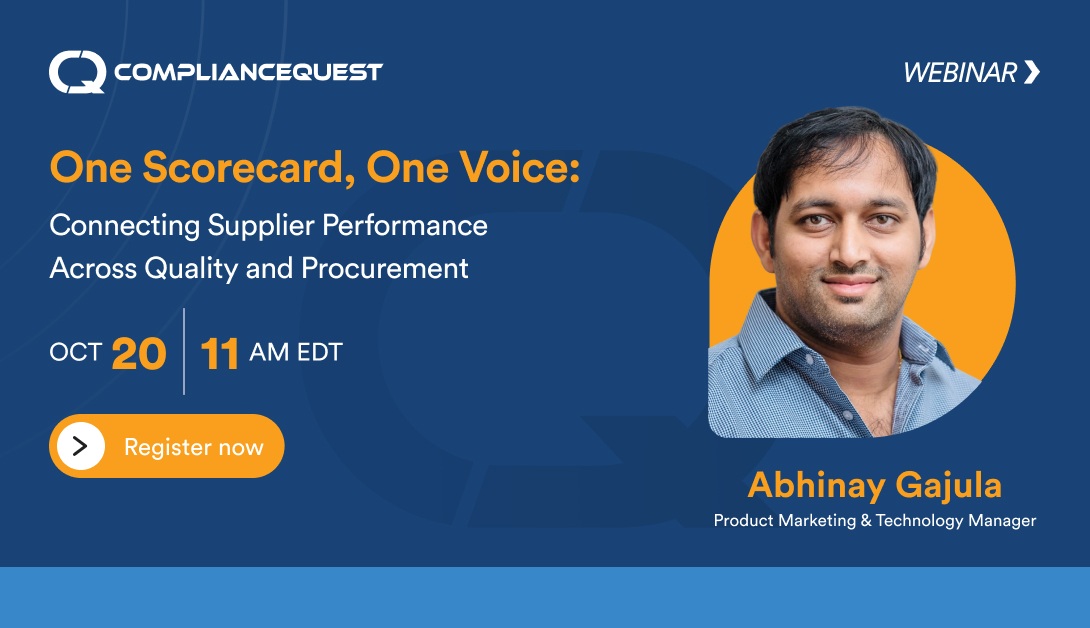 One Scorecard, One Voice: Connecting Supplier Performance Across Quality and Procurement